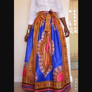 African RED print skirt. ONE SIZE FIT ALL