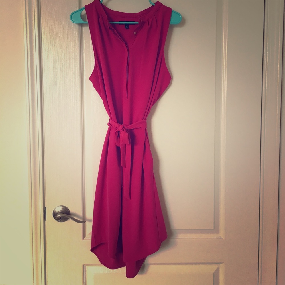 Banana Republic Shirt-Style Pink Pocket Dress