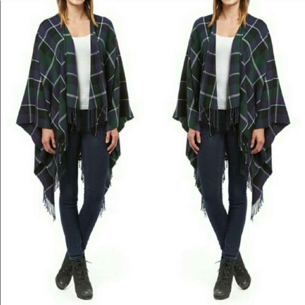 Plaid Poncho