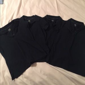 FOUR navy blue polos
