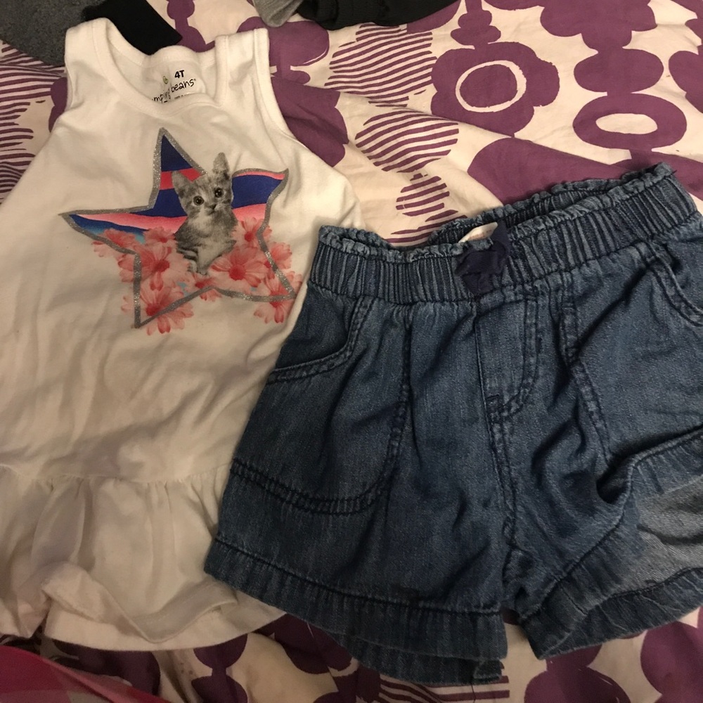 Girls shirt and shorts