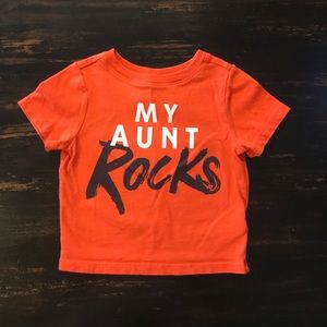 Orange tee shirt (my aunt rocks)