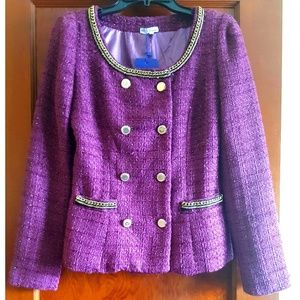 Purple Tweed Blazer!  (NEW w/Tags)