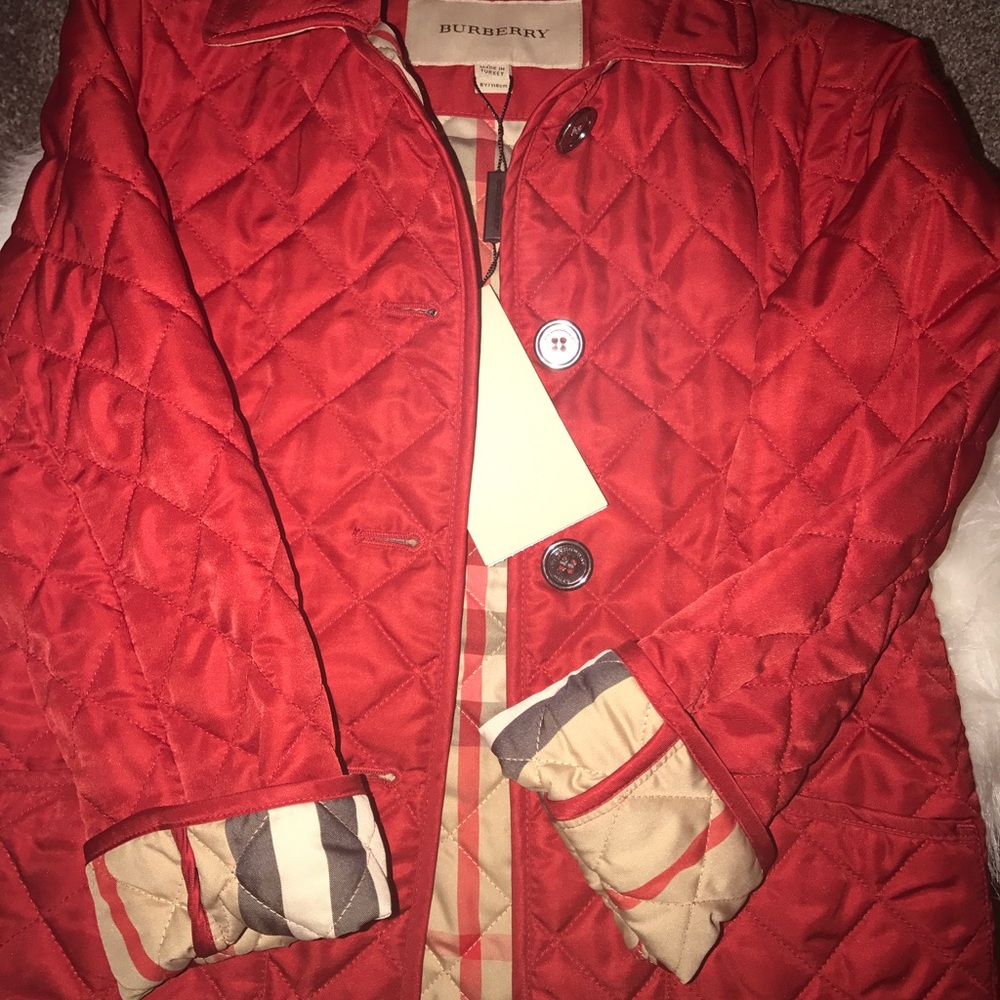 Quilted barberry kids coat