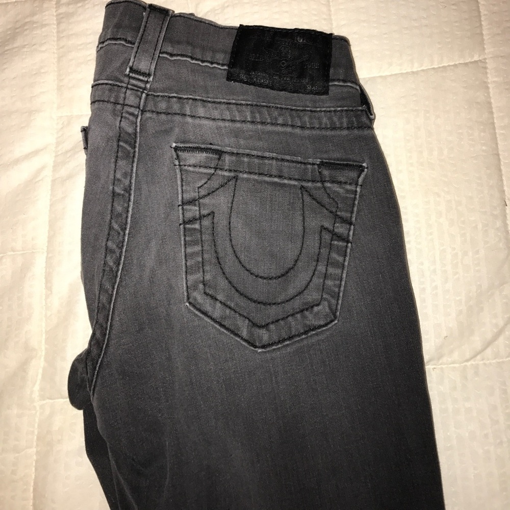 True Religion black skinny jeans! Size 24