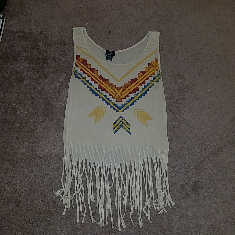 Frayed Rue 21 Tribal Tank