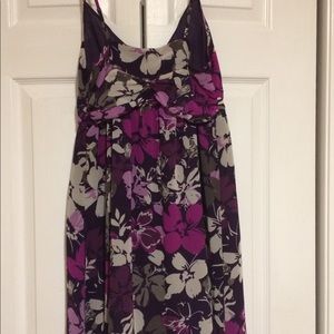 Sleeveless Purple floral dress size 4