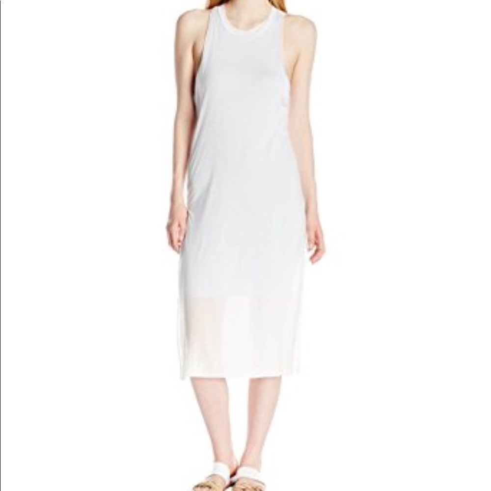 SOLD Michelle Summerfield Dress in White/Baby Blue - Picture 2 of 3