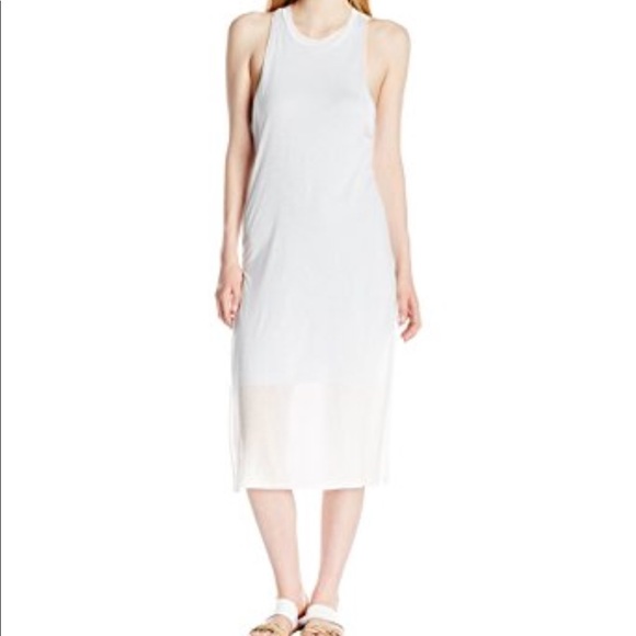 SOLD Michelle Summerfield Dress in White/Baby Blue - Picture 2 of 3