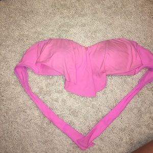 Neon pink bikini top