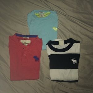 Boy Bundle: 3 Simple Logo A&F Short Sleeve Tees