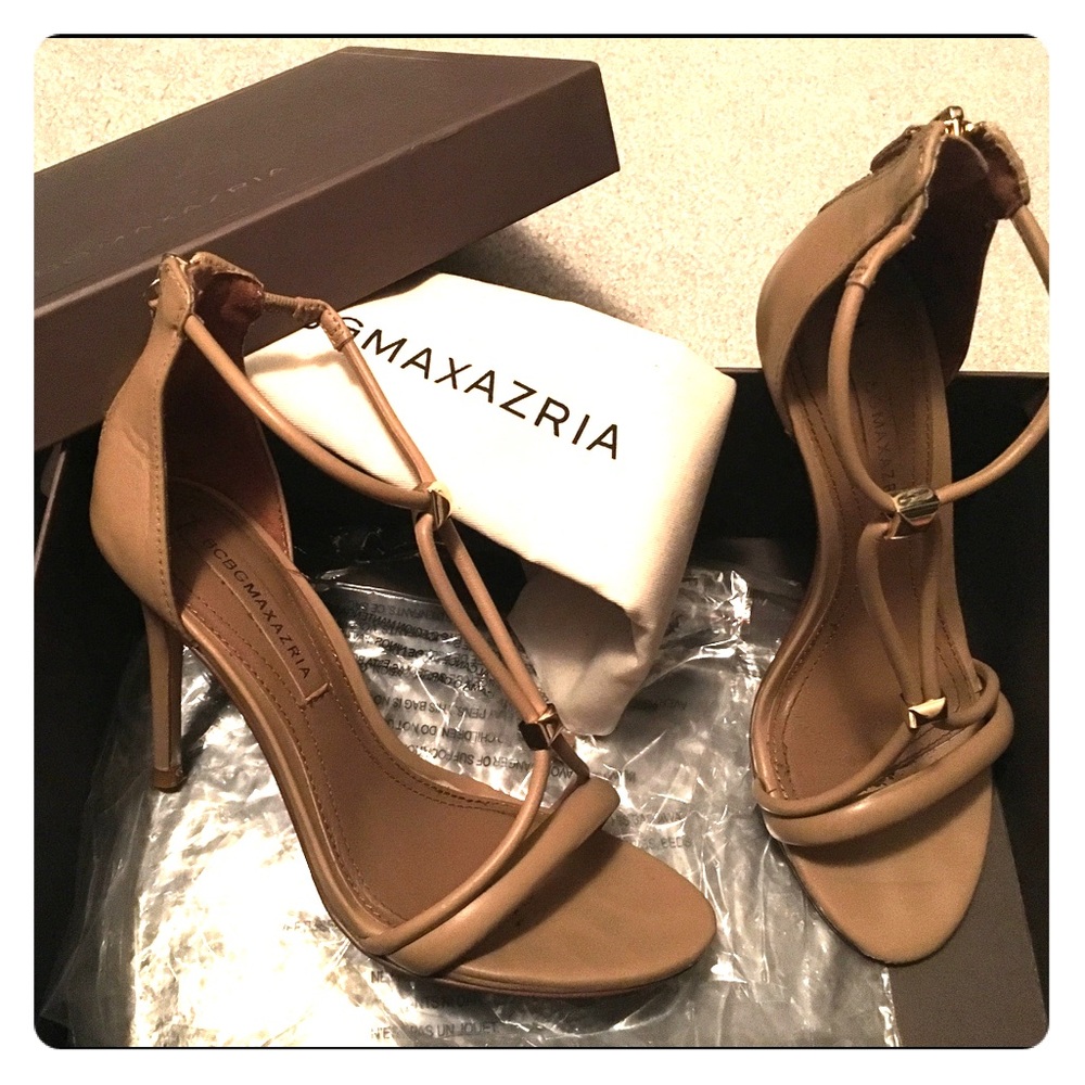 BCBG cream/tan heels
