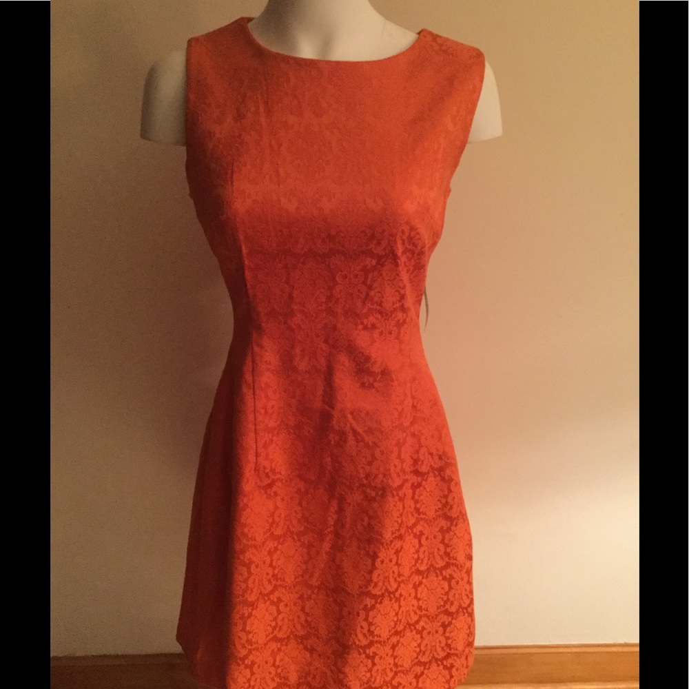 Eva Mendes Burnt Orange Dress