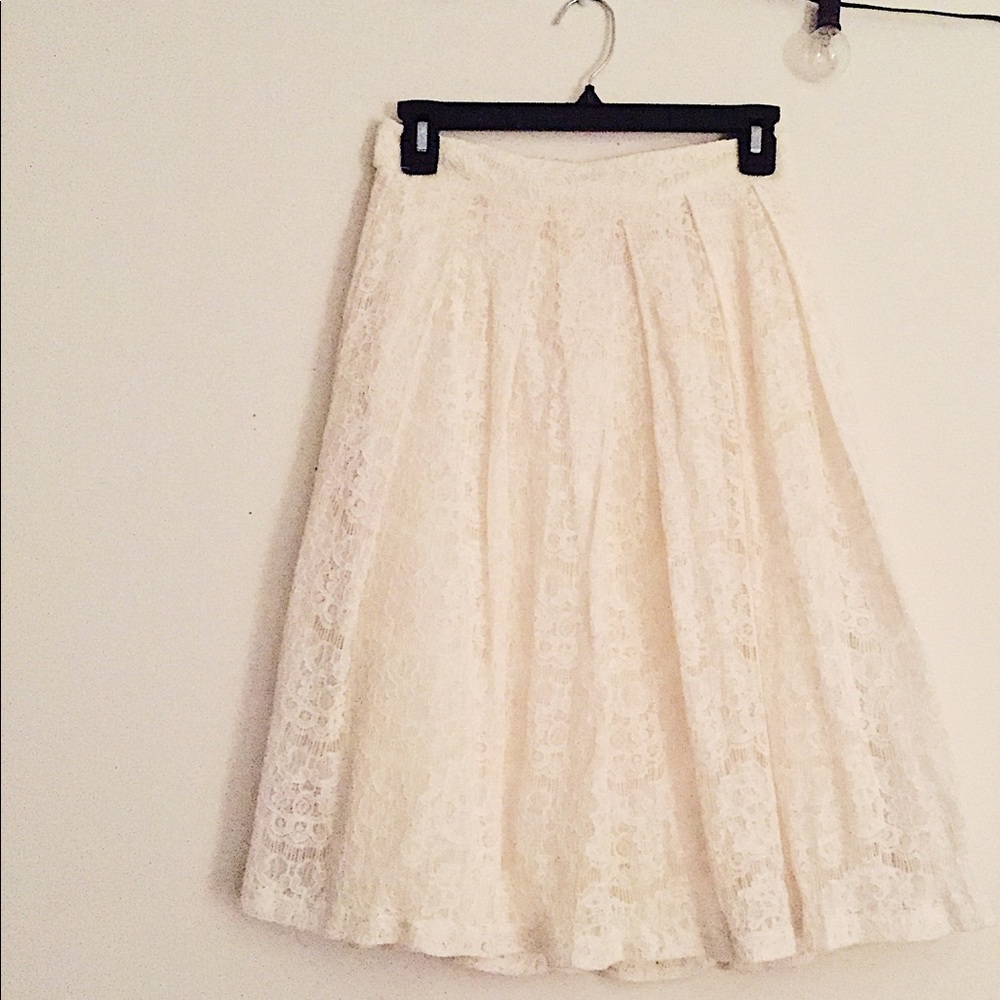 White lace skirt from Francesca's
