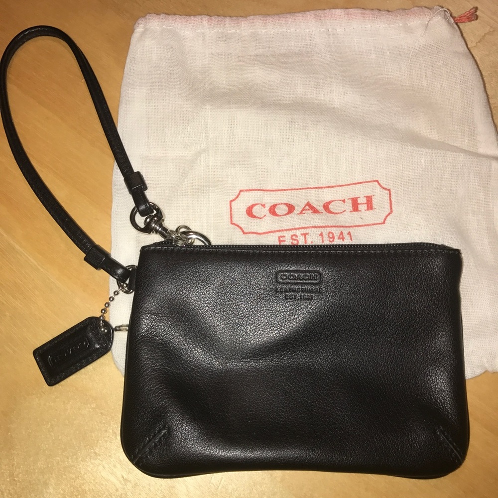 Coach leather wristlet
