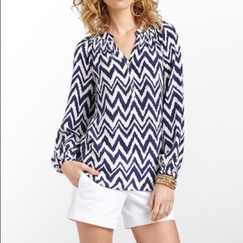 Elsa Top Get Your Chev On Navy