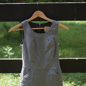 J. Crew  Business Professional Light Grey Dress