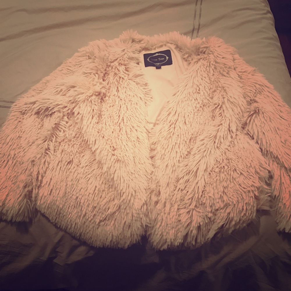 Champagne Faux Fur Jacket
