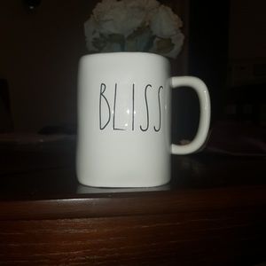 Real Rae Dunn Bliss mug with coral color inside