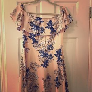 Pink Off-Shoulder Dress