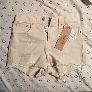 Levi's high rise wedgie denim shorts