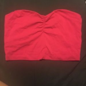 Or pink tube top/crop top