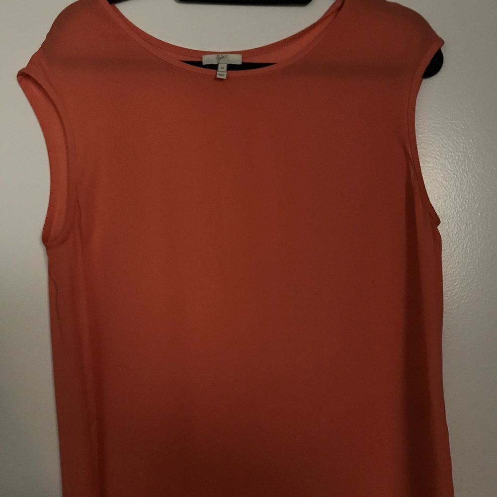 Orange joie silk blouse