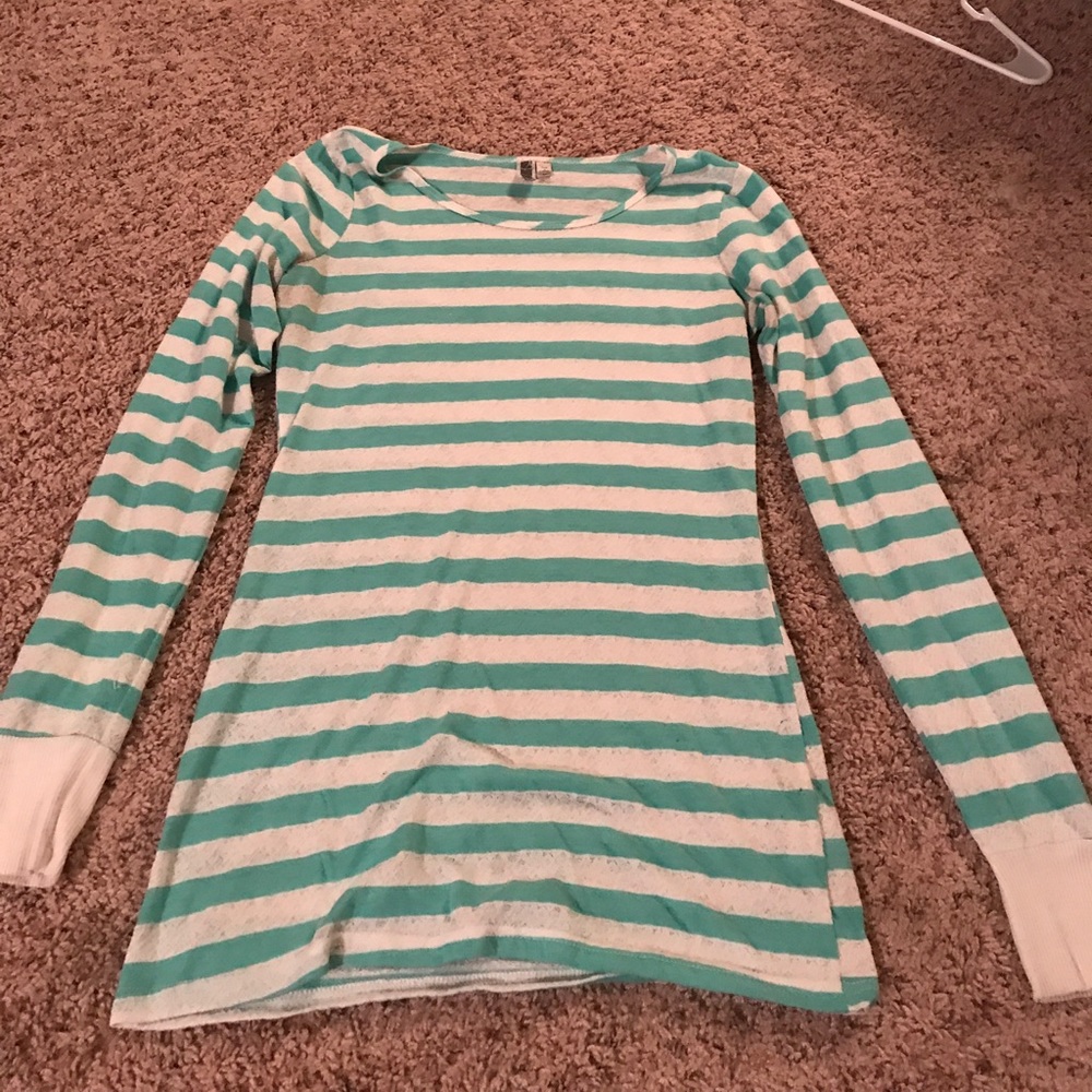 Blue striped shirt