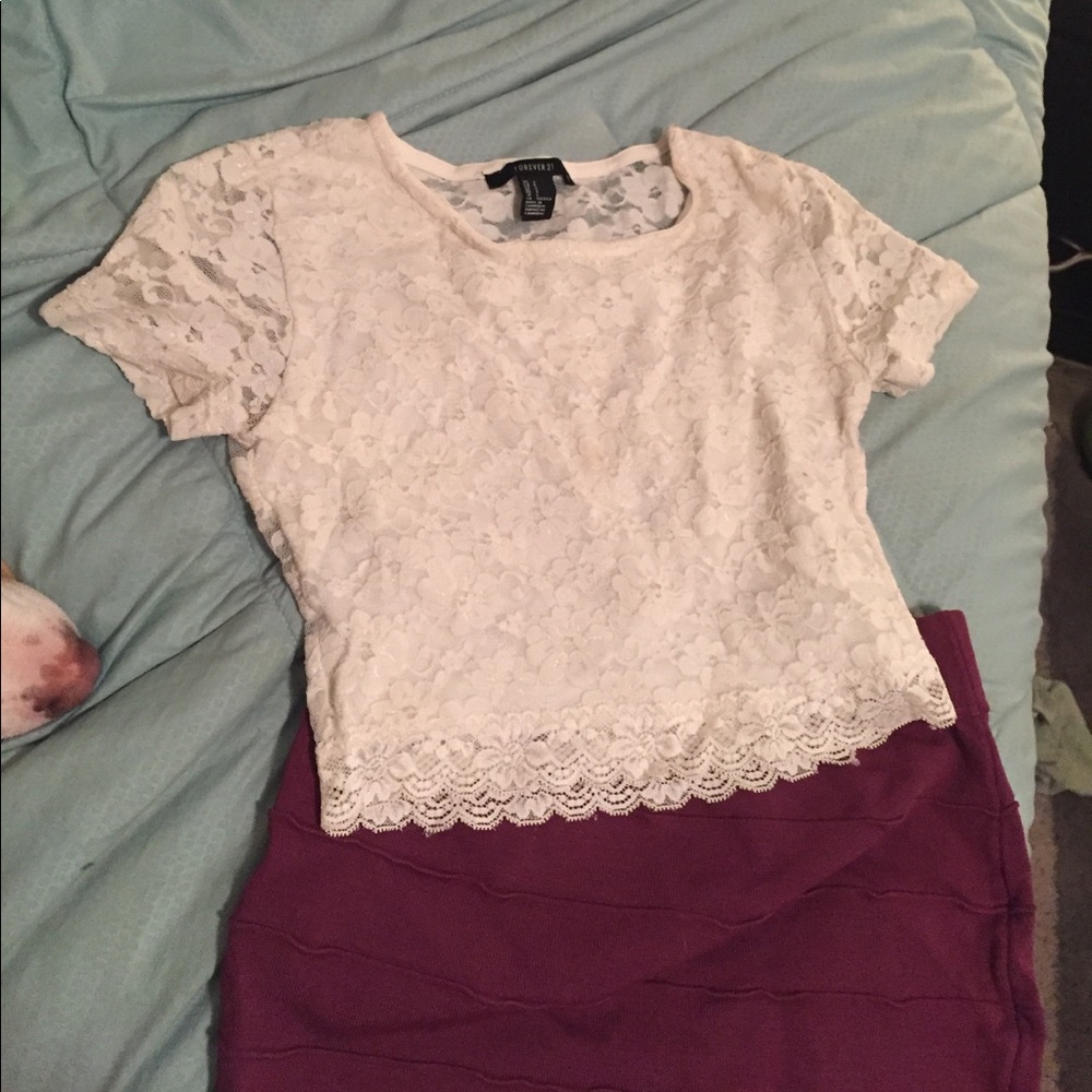 Lace crop top