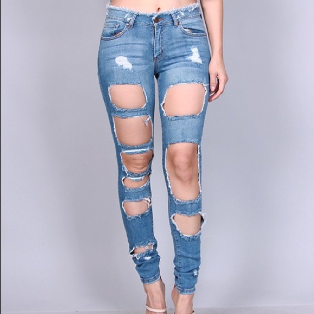 New Distressed Skinny Jean