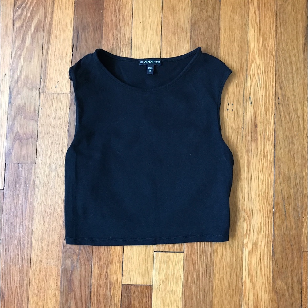 Express black crop top