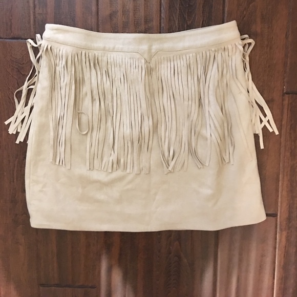 Urban Outfitters Dresses & Skirts - Suede fringe skirt