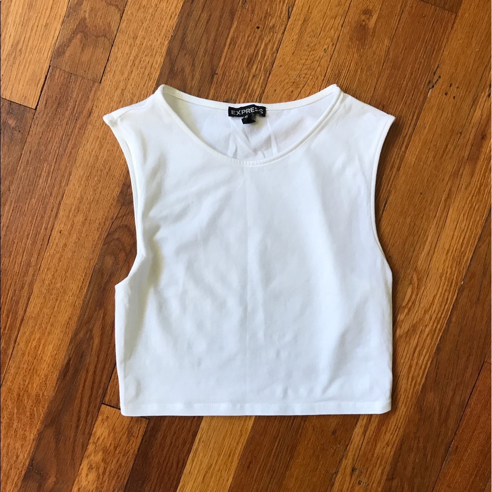 Express white crop top