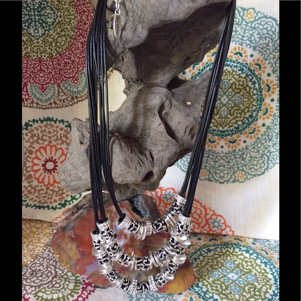 **GIFTED IN BUNDLE** Layered black rope necklace