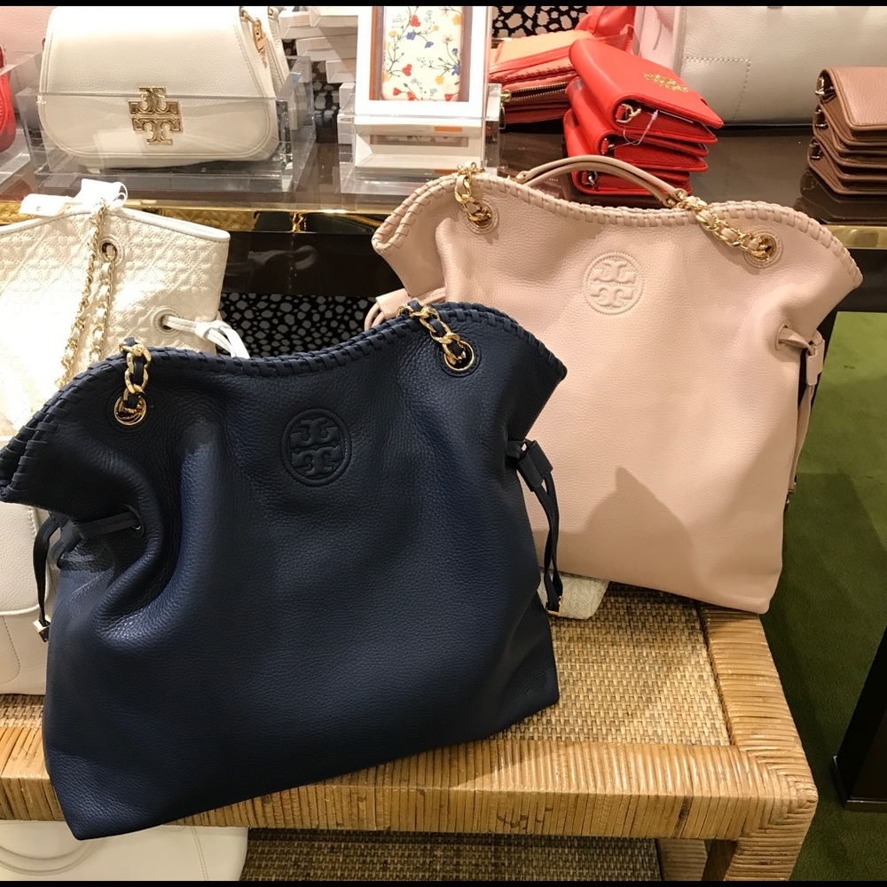 NWT Tory Burch Light Oak Leather Shoulder Handbag - Picture 7 of 7