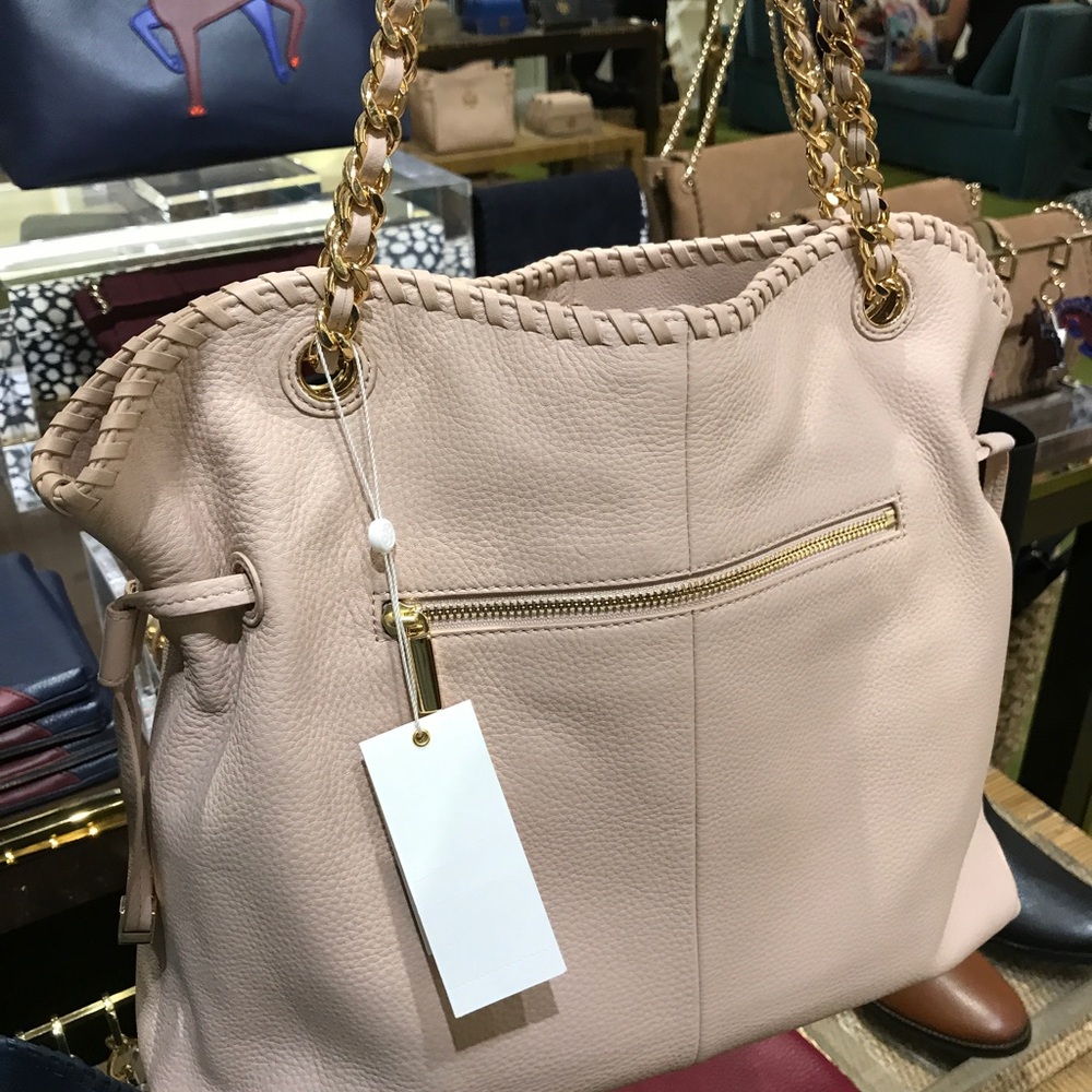 NWT Tory Burch Light Oak Leather Shoulder Handbag - Picture 3 of 7