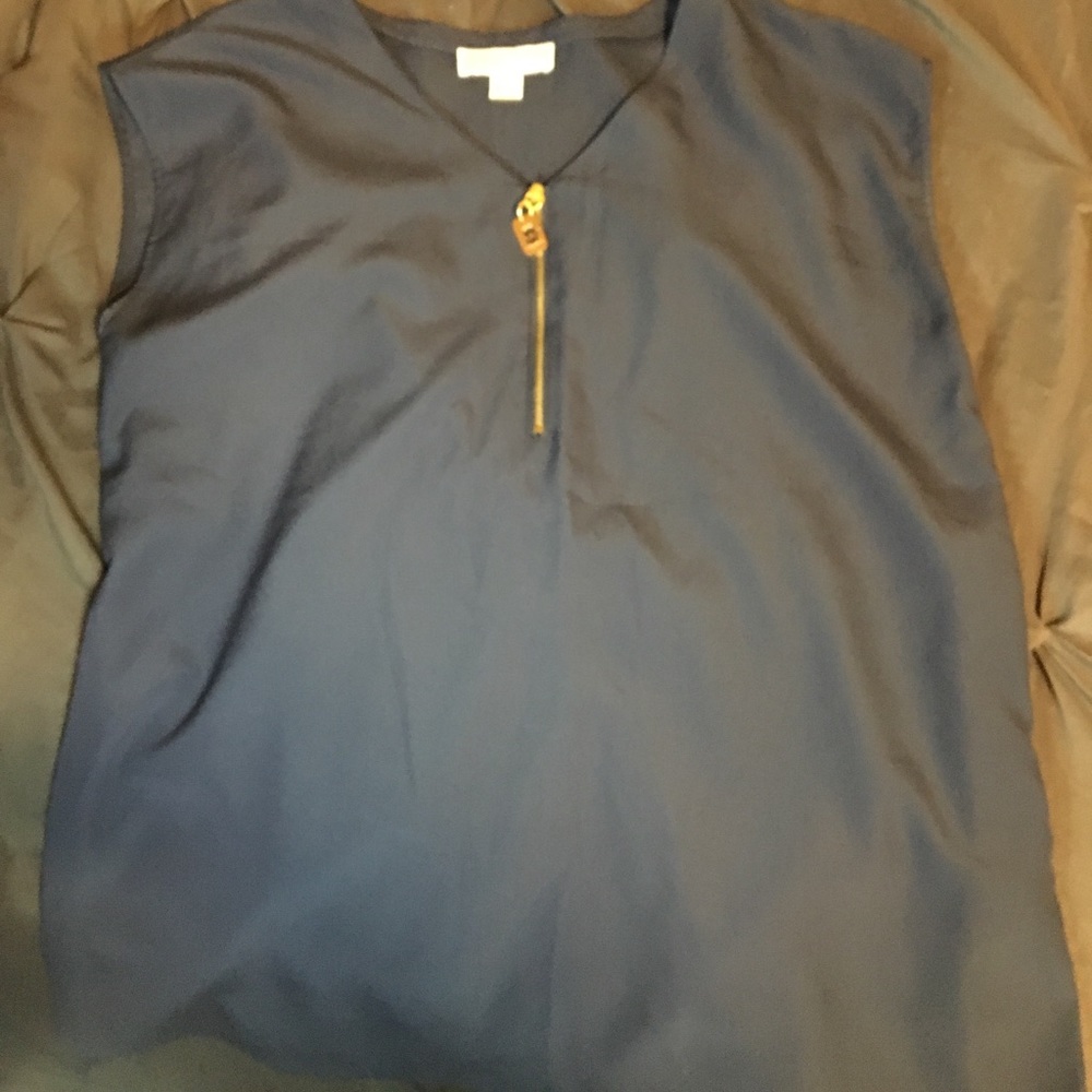 Michael Kors Blue Zip top