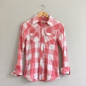 Nordstrom Pink Buffalo Plaid Flannel