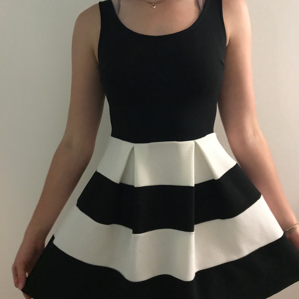 Black and white dress