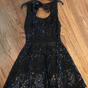 Darlin- size 7/8 Black sequin short dress