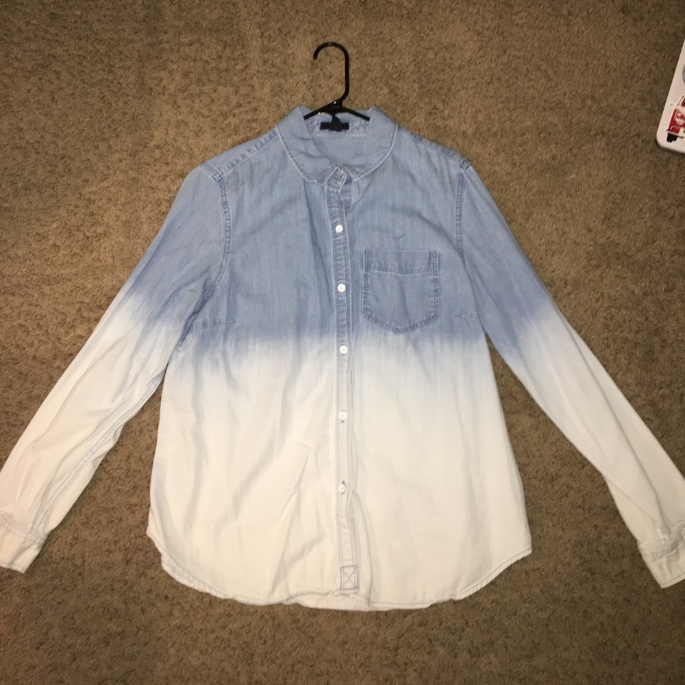 Ombré Jean Button Up Shirt