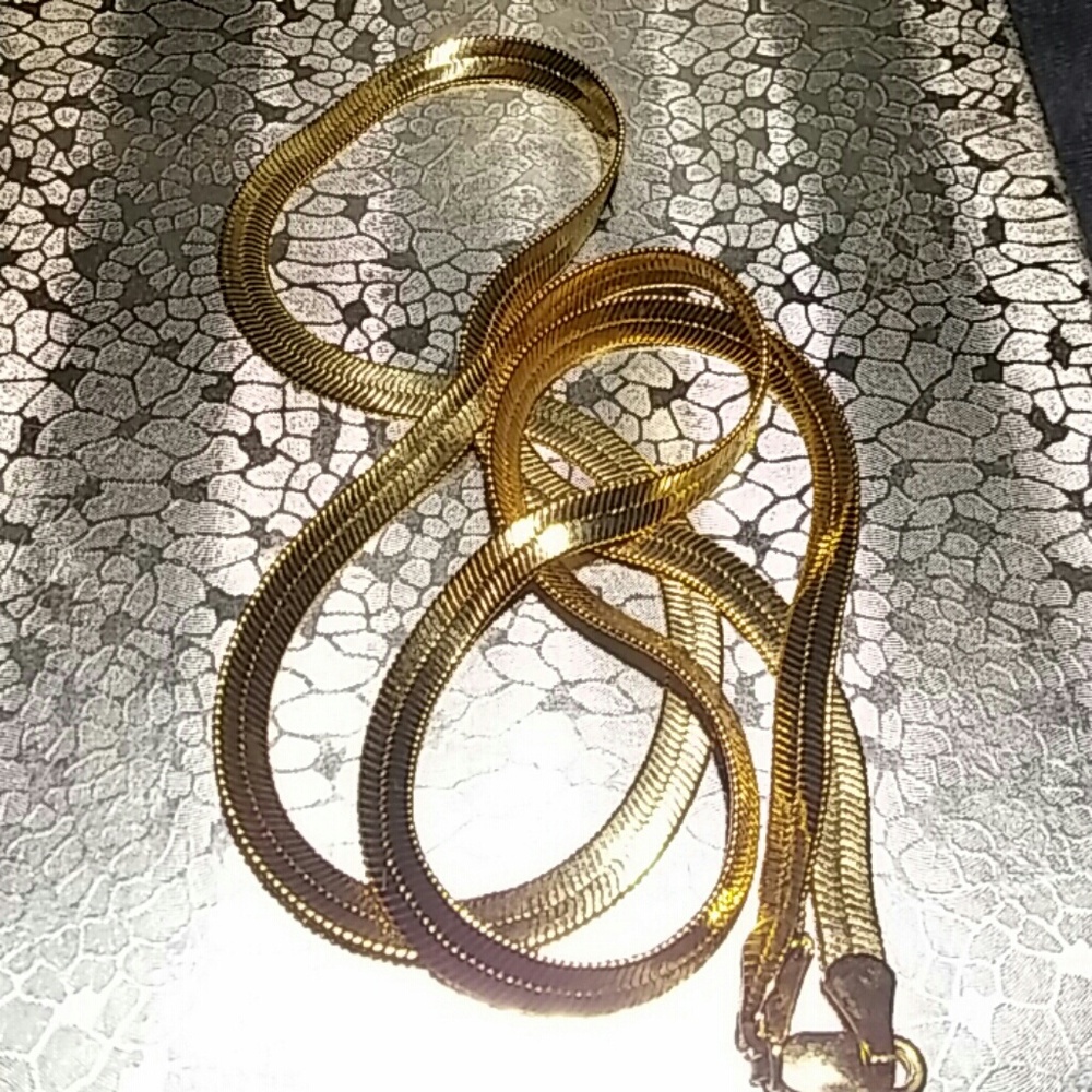 Pretty 18K Gold Herringbone Chain!