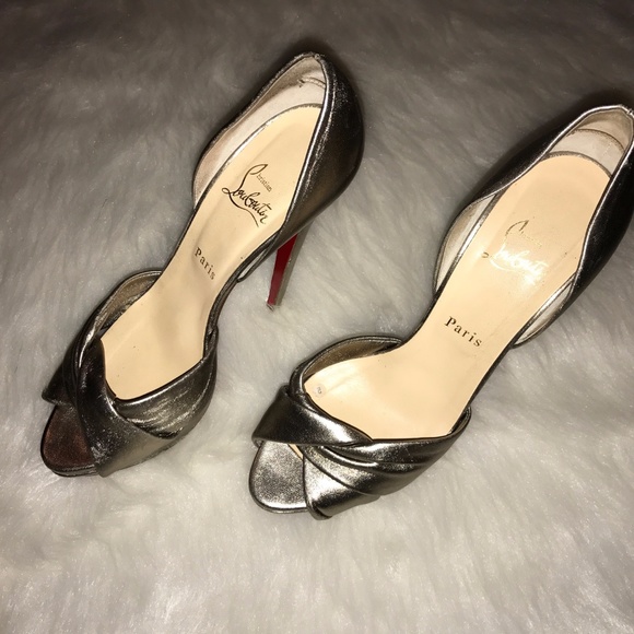 Christian-Louboutin-metallic-bronze-platform pump - Picture 6 of 8