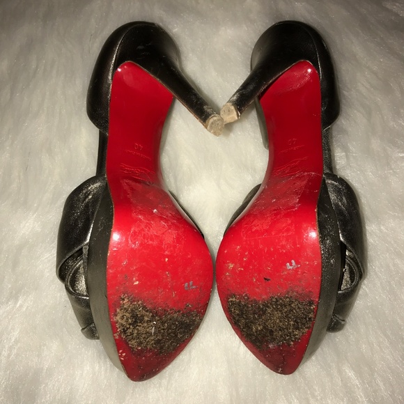 Christian-Louboutin-metallic-bronze-platform pump - Picture 8 of 8