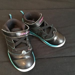 Little girls air Jordan black high top sneakers 9