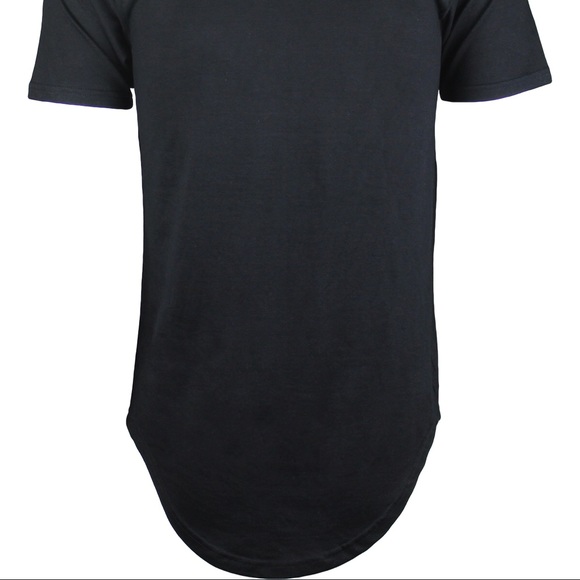 Mens Hipster Hip Hop Long Drop Tail T Shirts - Picture 2 of 2
