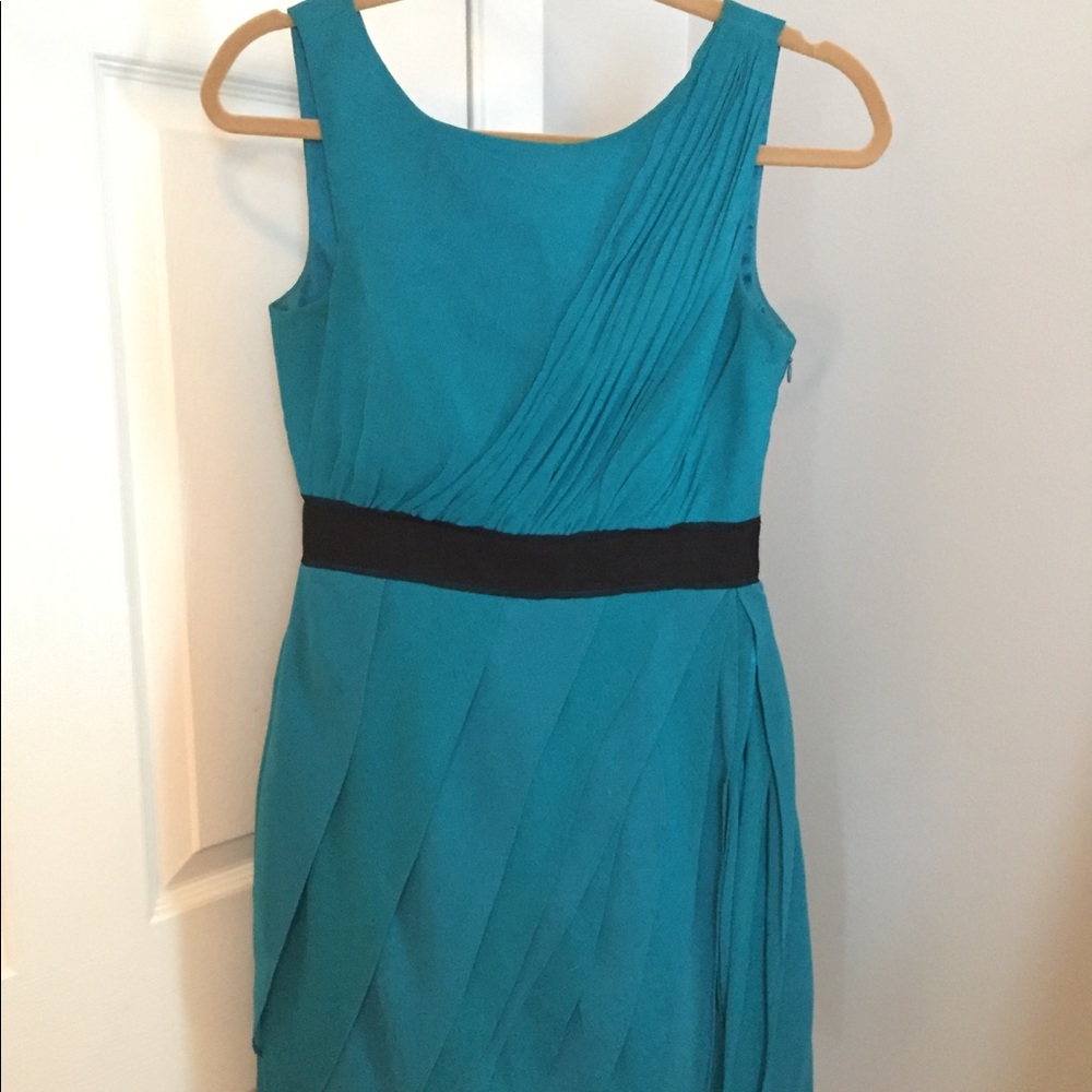 Max and Cleo Teal Petal Cocktail Dress