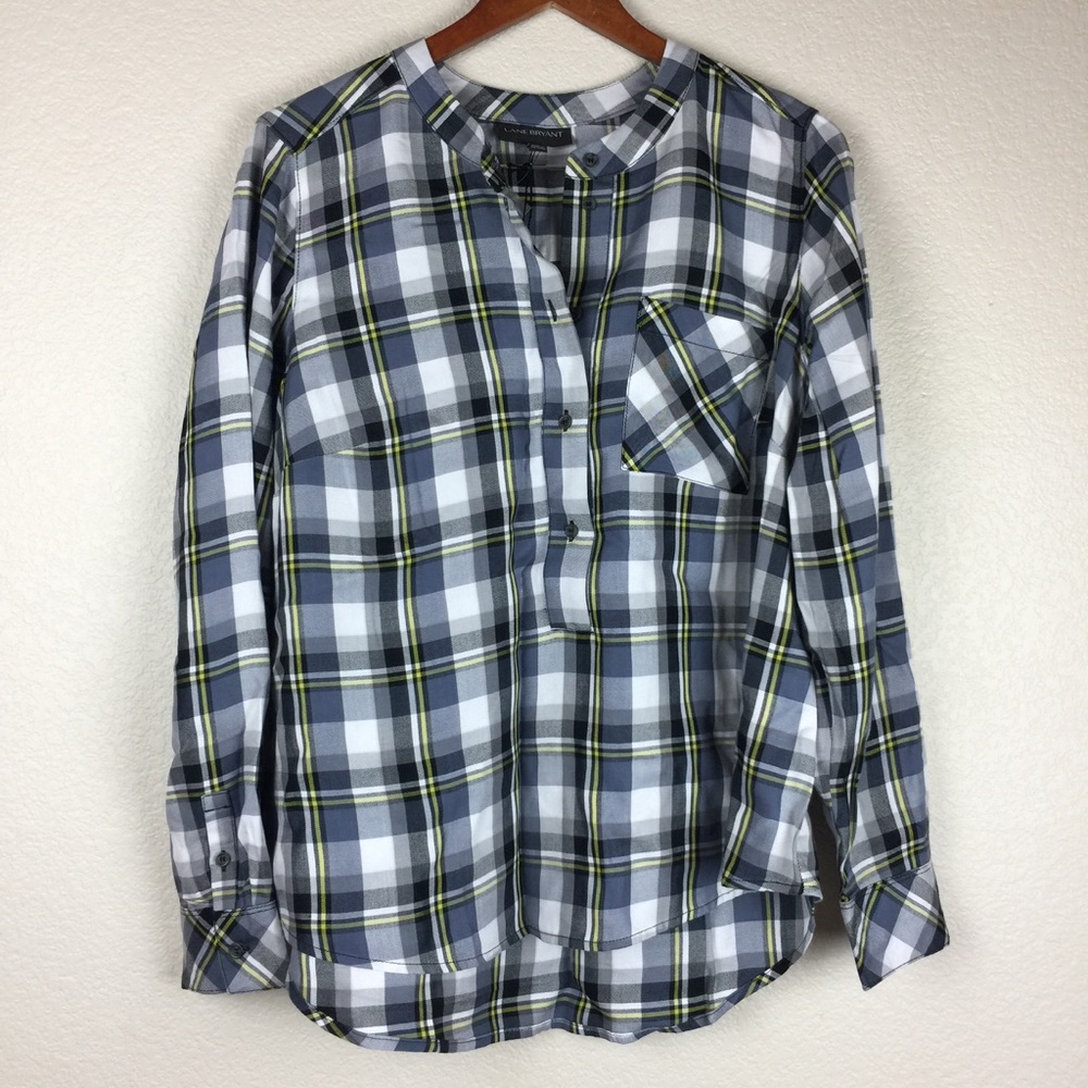 NWT Lane Bryant casual plaid shirt