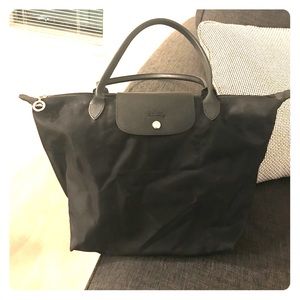 Longchamp Large Black Le Pliage Neo Tote