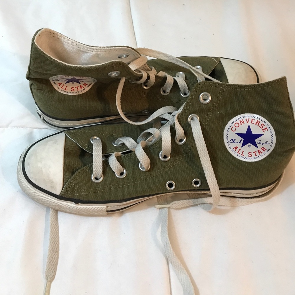 Olive Army Green Converse High Tops